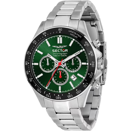 ساعة سيكتور رجاليه ميناء أخضر 43 مم