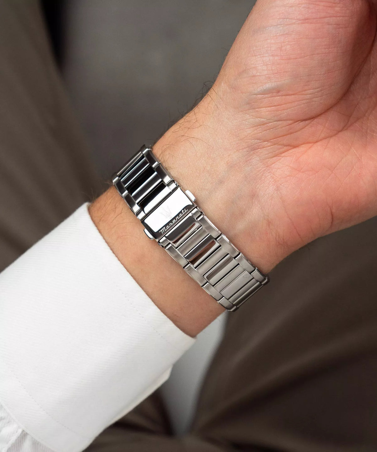 ساعة مازيراتي ستيل ميناء أخضر